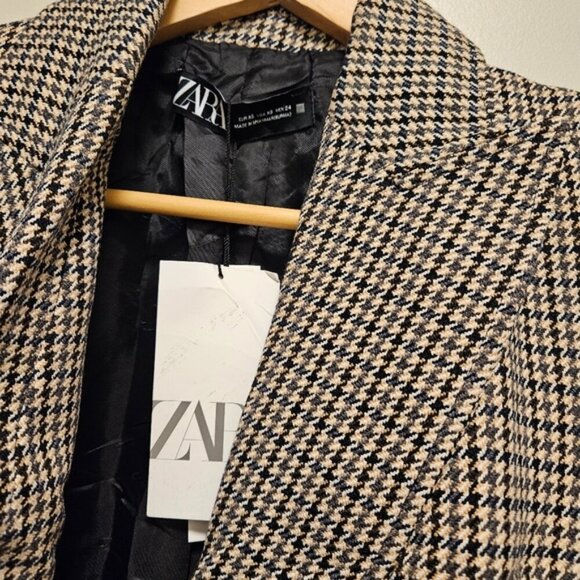 NWT Zara Blogger Favorites Plaid Double Breasted Women's Blazer Jacket Size XS. - Picture 13 of 16